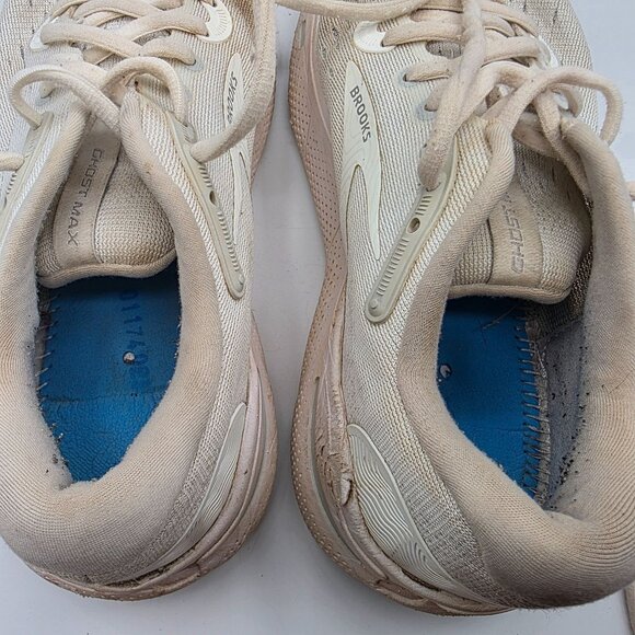 Brooks Ghost Max Womens Size 7.5 Wide White Athletic Shoes Running Walking Train - Picture 7 of 13
